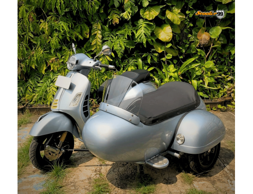 Sidecar Vespa Silver Retro Edition